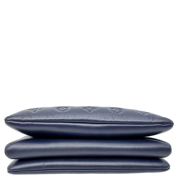 Louis Vuitton Coussin PM Monogram Embossed Leather Shoulder Bag Navy Blue - Picture 9 of 14